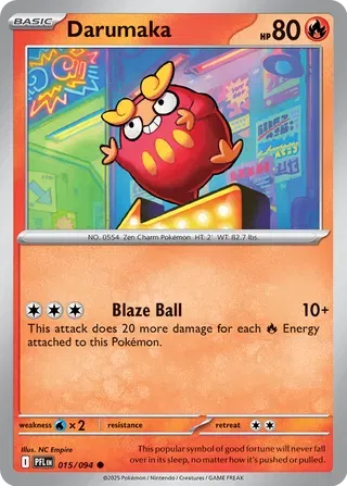 Darumaka 015/094 · Reverse Holofoil (Phantasmal Flames)