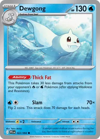 Dewgong 022/094 · Reverse Holofoil (Phantasmal Flames)