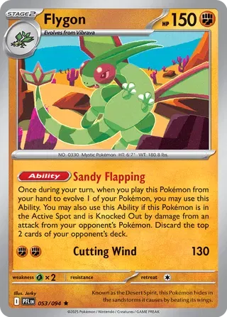Flygon Phantasmal Flames Rare • 053/094 Reverse Holofoil