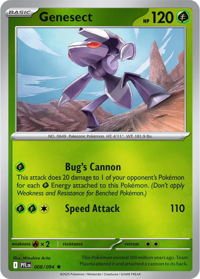 Genesect Phantasmal Flames Rare • 008/094 Holofoil