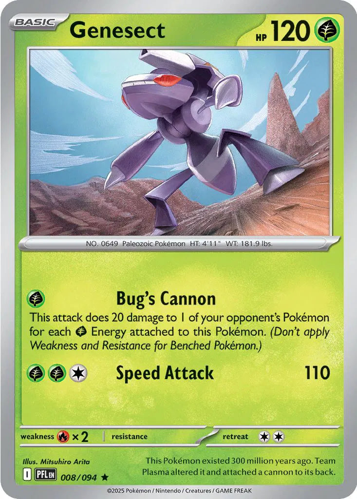 Genesect Phantasmal Flames Rare • 008/094 Holofoil