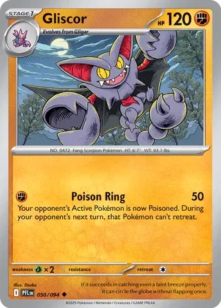 Gliscor 050/094 · Reverse Holofoil (Phantasmal Flames)