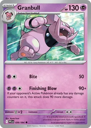 Granbull 038/094 · Reverse Holofoil (Phantasmal Flames)