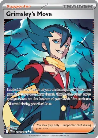 Grimsley's Move - Ultra Rare ME02: Phantasmal Flames 120/094 NM - Holo