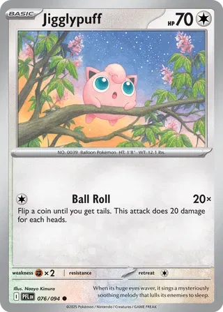 Jigglypuff Phantasmal Flames Common • 076/094 Reverse Holofoil