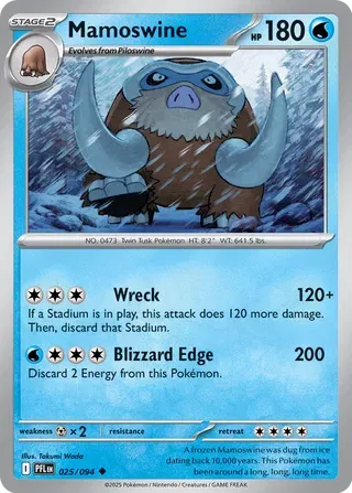 Mamoswine 025/094 Phantasmal Flames Uncommon