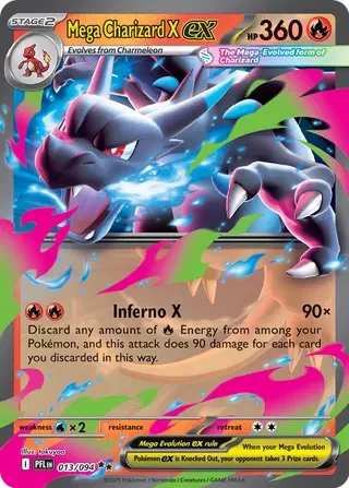 Mega Charizard X ex Phantasmal Flames Double Rare 013/094