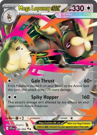 Pokémon Mega Lopunny ex #084 Double Rare