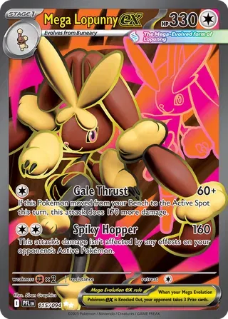 Mega Lopunny ex Phantasmal Flames Ultra Rare 115/094
