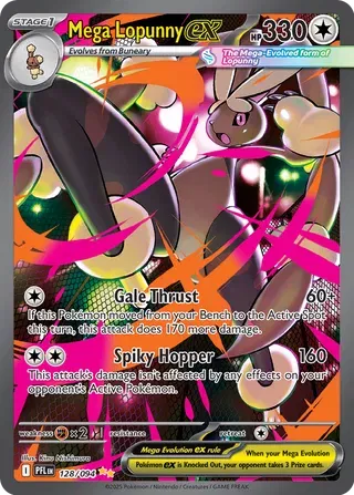 Mega Lopunny ex 128/094 · Holofoil (Phantasmal Flames)