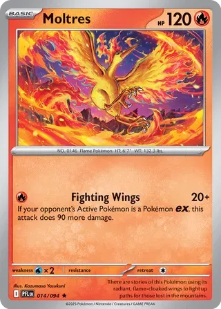 Moltres 014/094 Reverse Holo  (Phantasmal Flames)