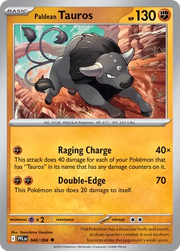 Paldean Tauros Phantasmal Flames Uncommon • 048/094 Reverse Holofoil