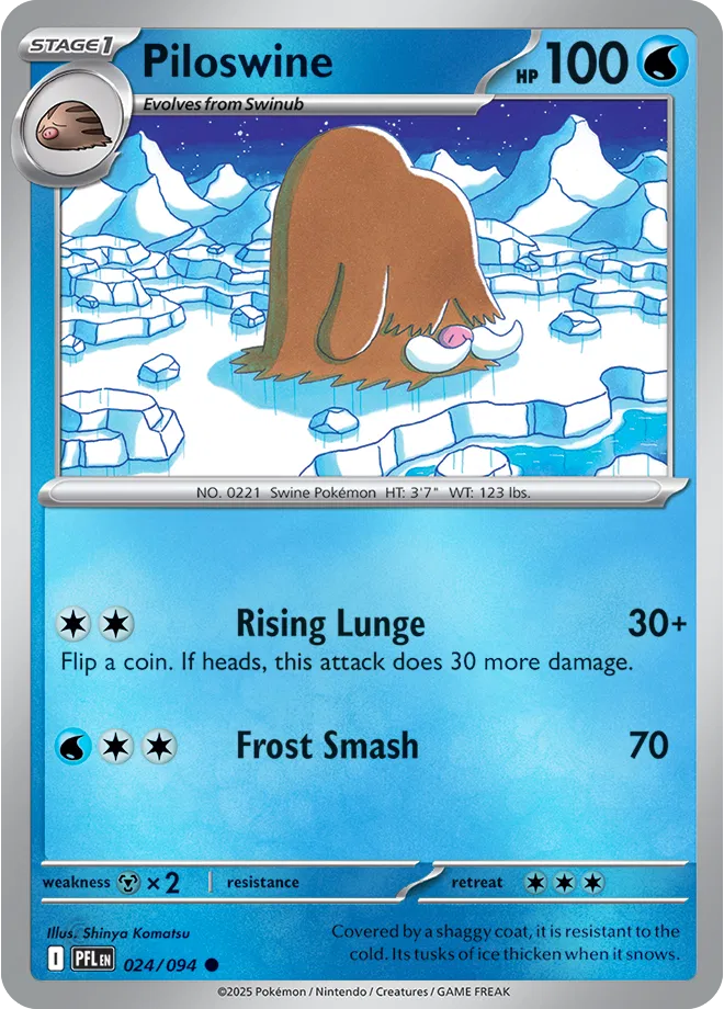 Piloswine Phantasmal Flames Common • 024/094 Reverse Holofoi