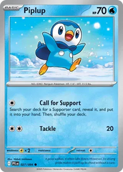 Piplup 027/094 · Reverse Holofoil (Phantasmal Flames)
