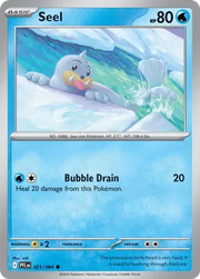 Seel 021/094 · Reverse Holofoil (Phantasmal Flames)
