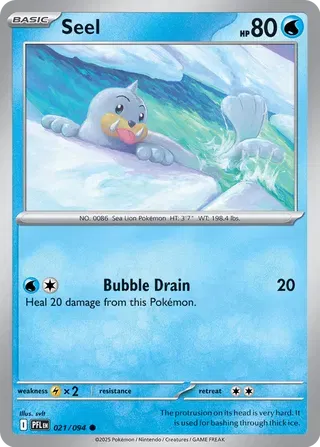 Seel 021/094 · Reverse Holofoil (Phantasmal Flames)
