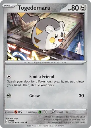Togedemaru 073/094 · Reverse Holofoil (Phantasmal Flames)