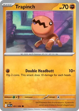 Trapinch 051/094 · Reverse Holofoil (Phantasmal Flames)