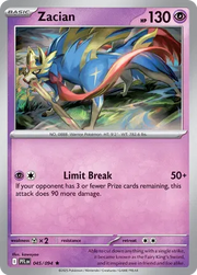 Zacian Phantasmal Flames Rare • 045/094 Reverse Holofoil