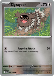Zigzagoon Phantasmal Flames Common • 081/094 Reverse Holofoil