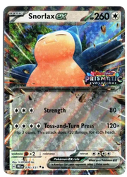 Snorlax ex (Prismatic Evolution Stamped) 076/131 (Miscellaneous Cards & Products)