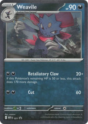 Weavile (Cosmos Holo) 021 · Holofoil (Mega Evolution Promos)