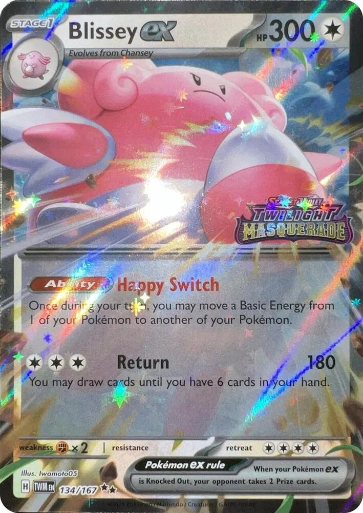 Blissey ex (Twilight Masquerade Stamped) 134/167 (Miscellaneous Cards & Products)