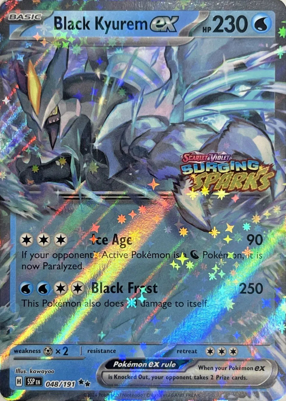 Black Kyurem ex (Surging Sparks Stamped) 048/191 (Miscellaneous Cards & Products)