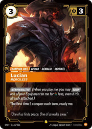 Lucian - Merciless (Alternate Art) 113a/221 (Spiritforged)
