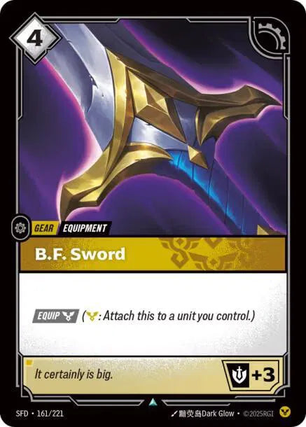 B.F. Sword 161/221 · Normal (Spiritforged)