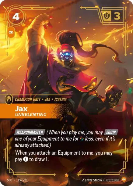 Jax - Unrelenting 119/221 · Foil (Spiritforged)