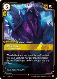 Rek'Sai - Swarm Queen (Alternate Art) 170a/221 (Spiritforged)