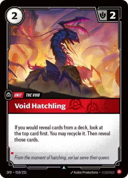 Void Hatchling 018/221 · Normal (Spiritforged)