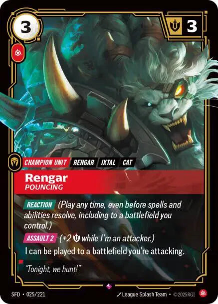 Rengar - Pouncing 025/221 (Spiritforged)