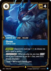 Ornn - Forge God (Alternate Art) 085a/221 · Foil (Spiritforged)