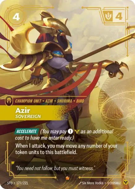 Azir - Sovereign 177/221 · Foil (Spiritforged)