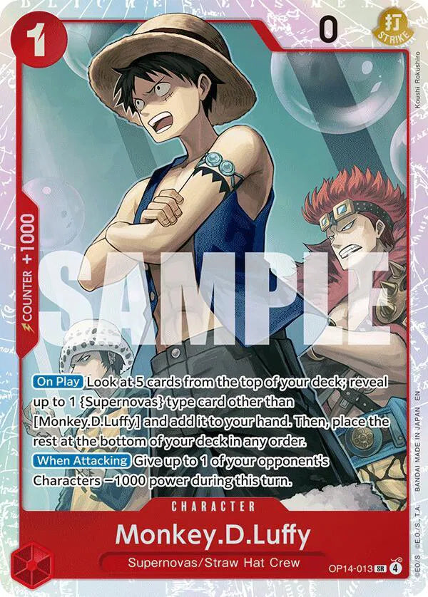Monkey.D.Luffy OP14-013 · Foil (The Azure Sea's Seven)