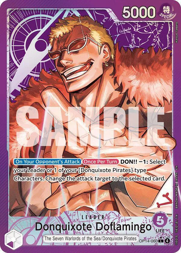 Donquixote Doflamingo (Alternate Art) OP14-060 (The Azure Sea's Seven)