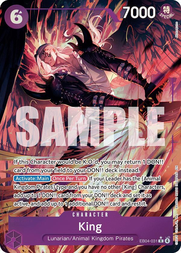 King (Alternate Art) EB04-031 · Foil (The Azure Sea's Seven)