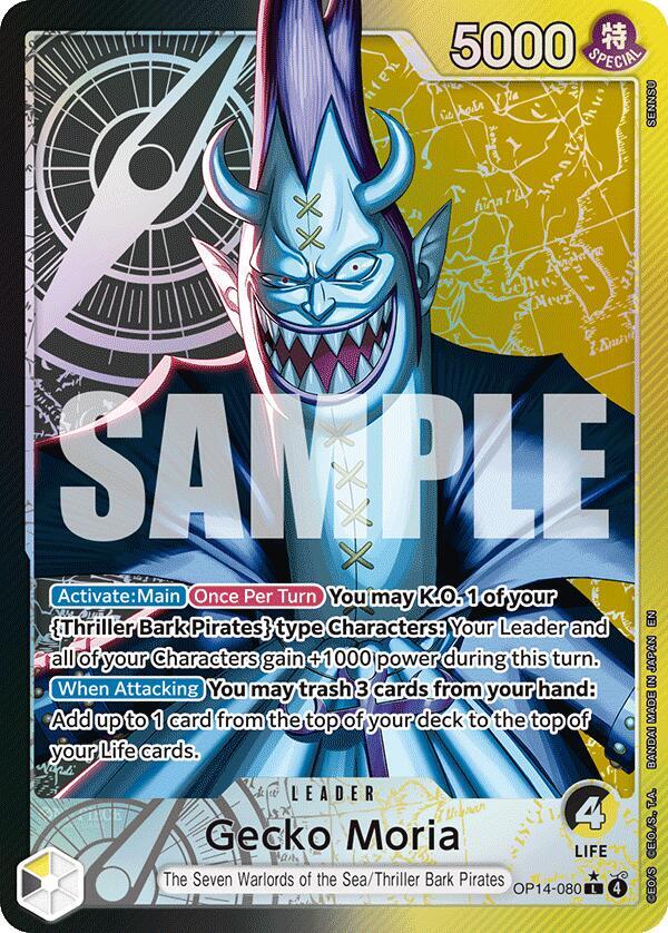 Gecko Moria - OP14-080 (Alternate Art) (The Azure Sea's Seven)