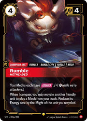 Rumble - Hotheaded (Alternate Art) 026a/221 (Spiritforged)