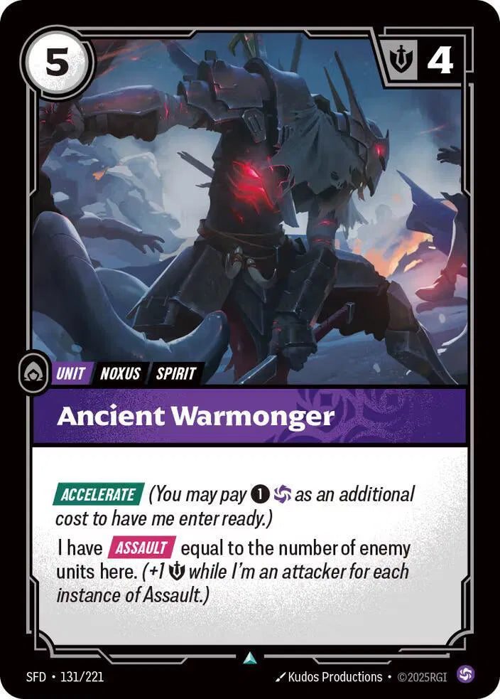 Ancient Warmonger 131/221 · Normal (Spiritforged)