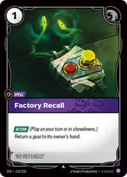 Factory Recall 135/221 · Foil (Spiritforged)