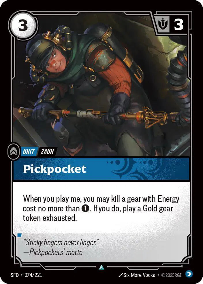 Pickpocket 074/221 · Normal (Spiritforged)