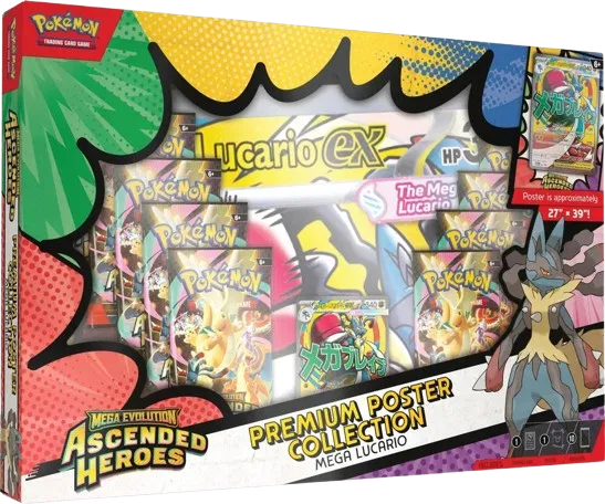 Premium Poster Collection: Mega Lucario · Collection Box (Ascended Heroes)