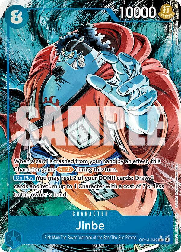 Jinbe - OP14-049 (Alternate Art) · Foil (The Azure Sea's Seven)