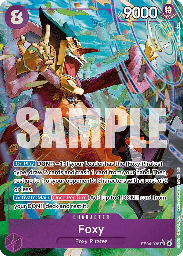 Foxy (Alternate Art) EB04-036 · Foil (The Azure Sea's Seven)