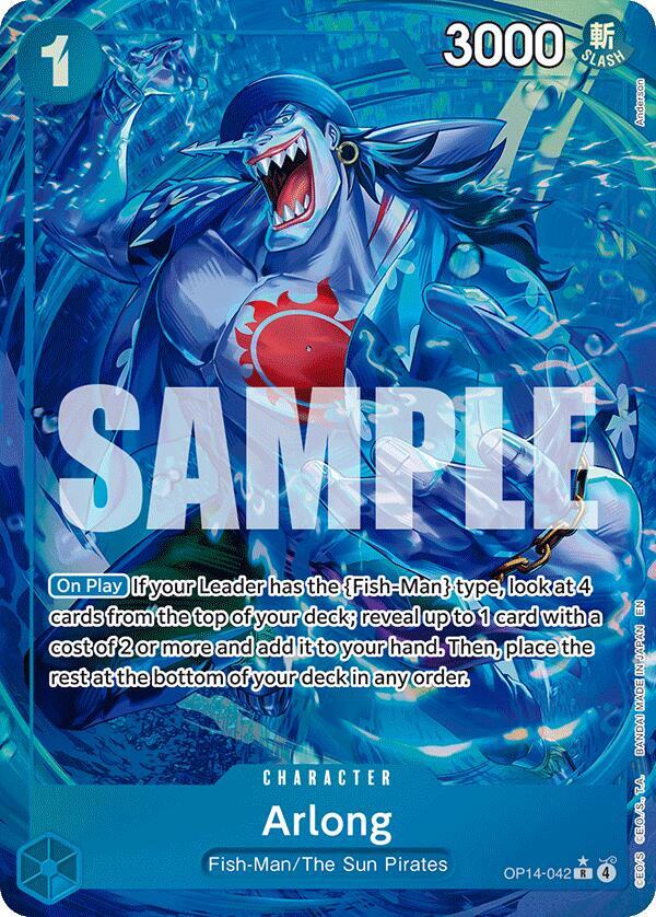 Arlong - (Alternate Art) OP14-042 · Foil (The Azure Sea's Seven)