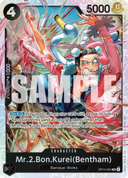 Mr.2.Bon.Kurei (Bentham) OP14-091 · Foil (The Azure Sea's Seven)