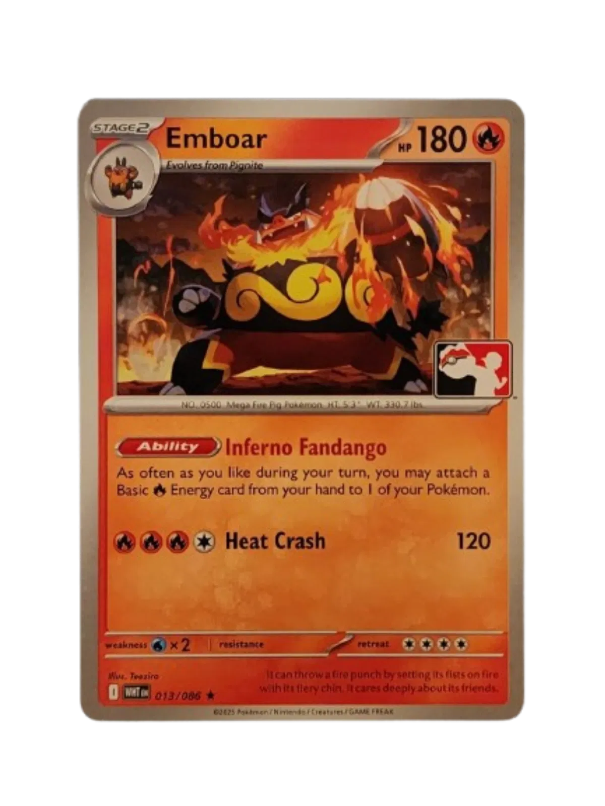 Emboar 013/086 · Normal (Prize Pack Series One)